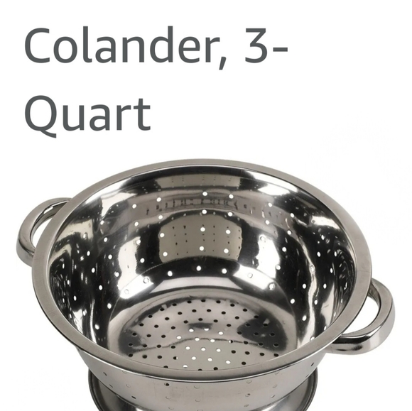 Two 3 QT Stainless Steel Colander Set of 2 - Picture 2 of 10